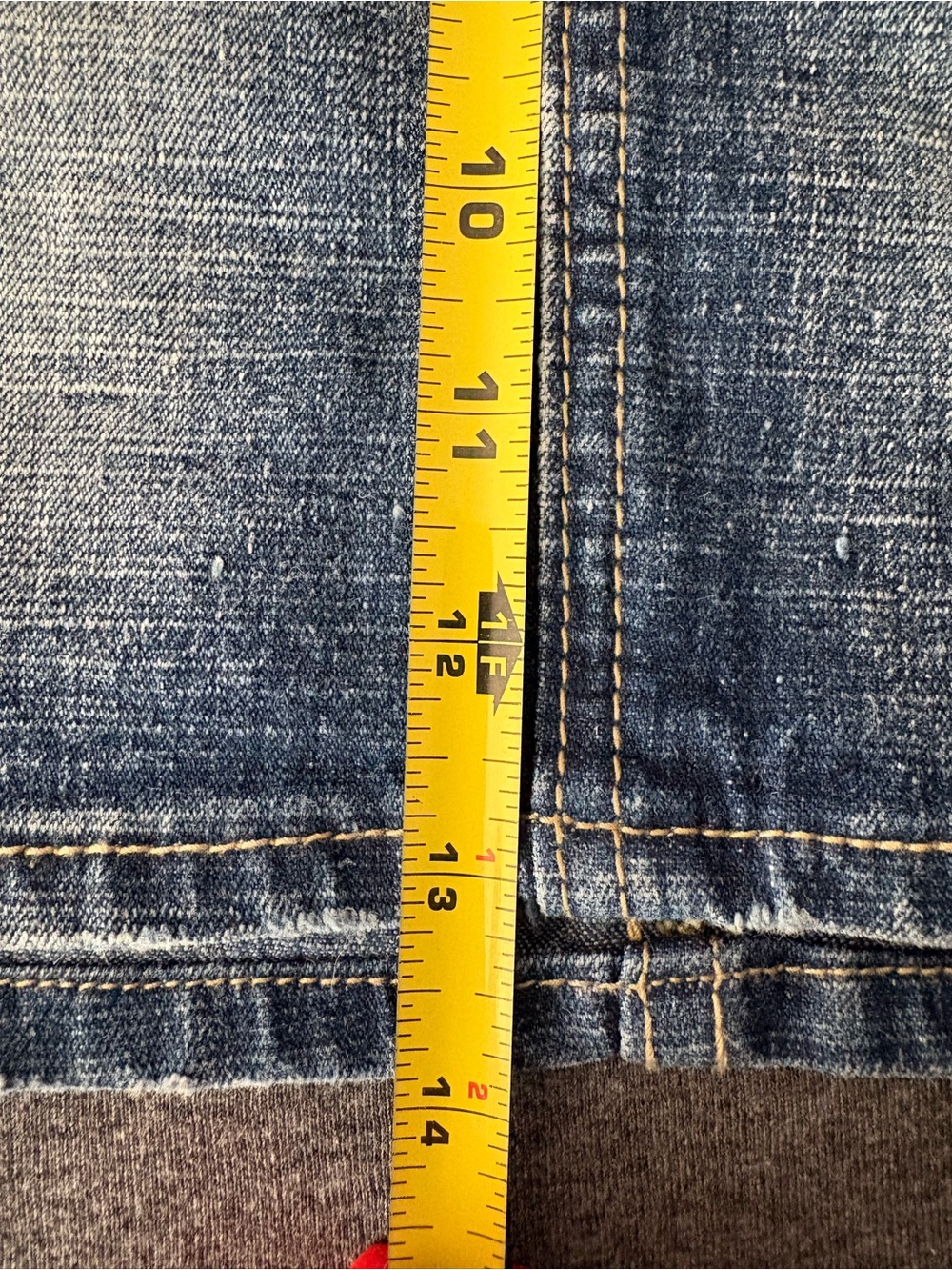 YMI Blue Denim Mini Skirt. Zipper Flaw- See Details Below. - Picture 10 of 14